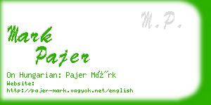 mark pajer business card